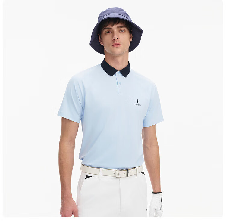 Biyinlefen Golf [Korean Imported Fabric] Spring Summer Men's Casual Sports Stretch Comfortable Soft Skin-friendly Short Sleeve Polo Shirt 19